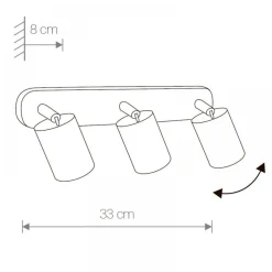 KINKIET EYE SPOT III BRASS | MOSIĄDZ (8818) - Nowodvorski