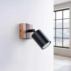 Kinkiet FAGER 1 czarny (SL.1343) - Sollux Lighting