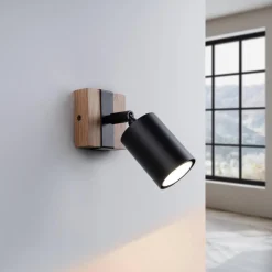 Kinkiet FAGER 1 czarny (SL.1343) - Sollux Lighting