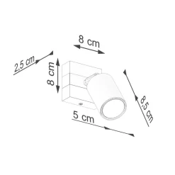Kinkiet FAGER 1 czarny (SL.1343) - Sollux Lighting