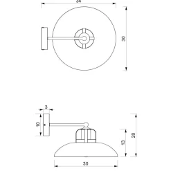 Kinkiet FELIX BLACK/GOLD 1 (MLP8904) - Milagro