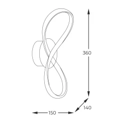 Kinkiet FERMI złoty (20026W-GD) - Zuma Line
