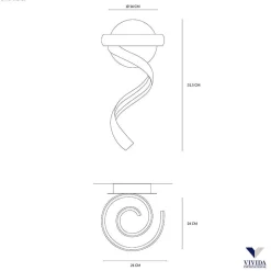 Kinkiet FLAME Kol. Beżowy 3000K (0029.10.SA W) - Vivida