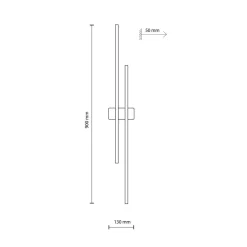 Kinkiet FLASH BLACK WOOD LED (6628) - TK Lighting