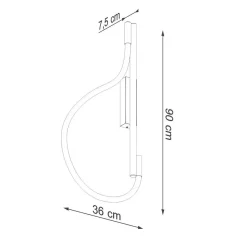 Kinkiet GALAKSE czarny LED 2700-6500K (TH.281) - Thoro Lighting