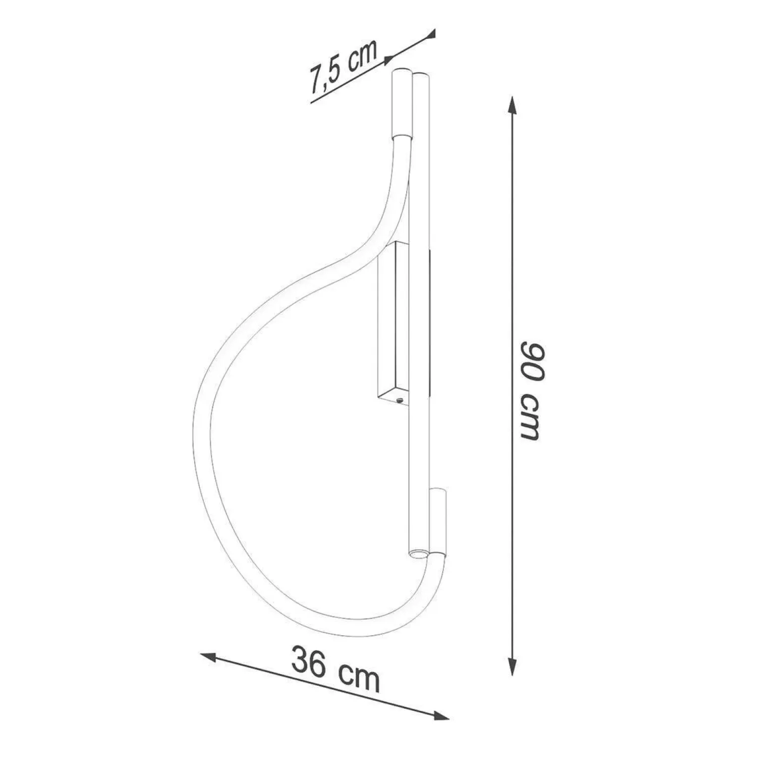 Kinkiet GALAKSE czarny LED 2700-6500K (TH.281) - Thoro Lighting