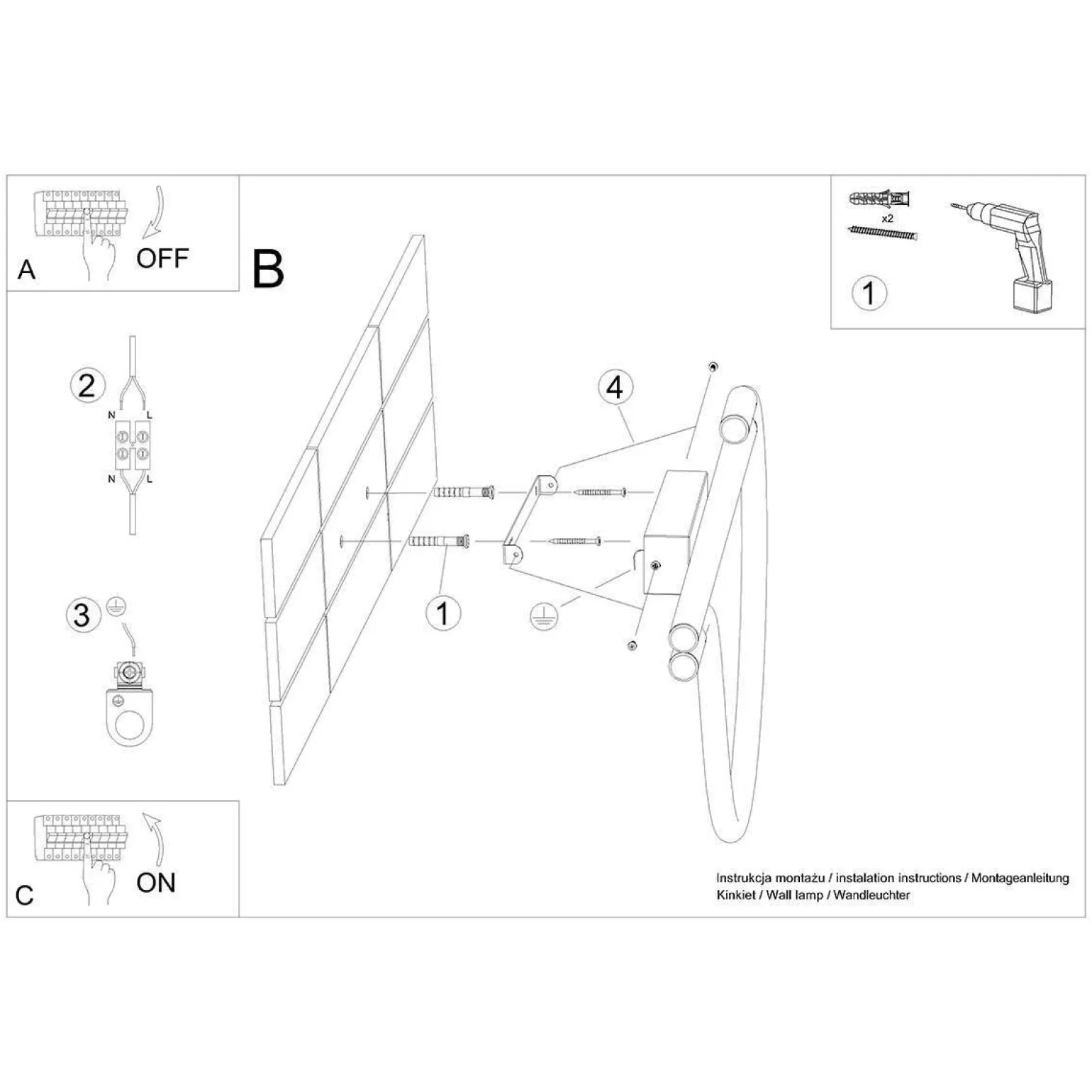 Kinkiet GALAKSE czarny LED 2700-6500K (TH.281) - Thoro Lighting