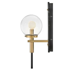 Kinkiet Gilda - IP44 - Czarny, klasyczny mosiądz (QN-GILDA-WB1-BK) - Quintiesse