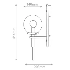 Kinkiet Gilda - IP44 - Klasyczny mosiądz (QN-GILDA-WB1-HB) - Quintiesse