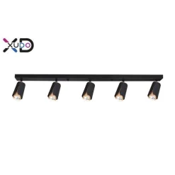 Kinkiet GU10 LED x5 czarny+złoty (XD-IK265B) - Xudo