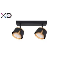Kinkiet GX53 LED x2 czarny+złoty (XD-IK282B) - Xudo