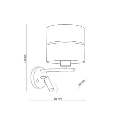 Kinkiet HILTON WHITE/GOLD 2 PŁ (5361) - TK Lighting