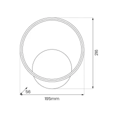 Kinkiet HOOP GOLD 7W LED (ML1544) - Milagro