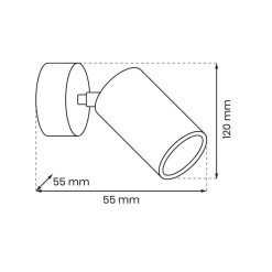 Kinkiet HUDSON WHITE 1xGU10 (MLP8801) - Milagro
