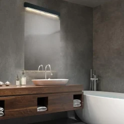 Kinkiet Ibros średni 1 x LED CCT czarny IP44 (GS-LWA-9W BK CCT) - Light Prestige