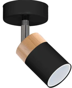 Kinkiet JOKER BLACK/WOOD 1xGU10 (MLP6303) - Milagro