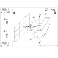 Kinkiet JORUN czarny LED 4000K (TH.314) - Thoro Lighting