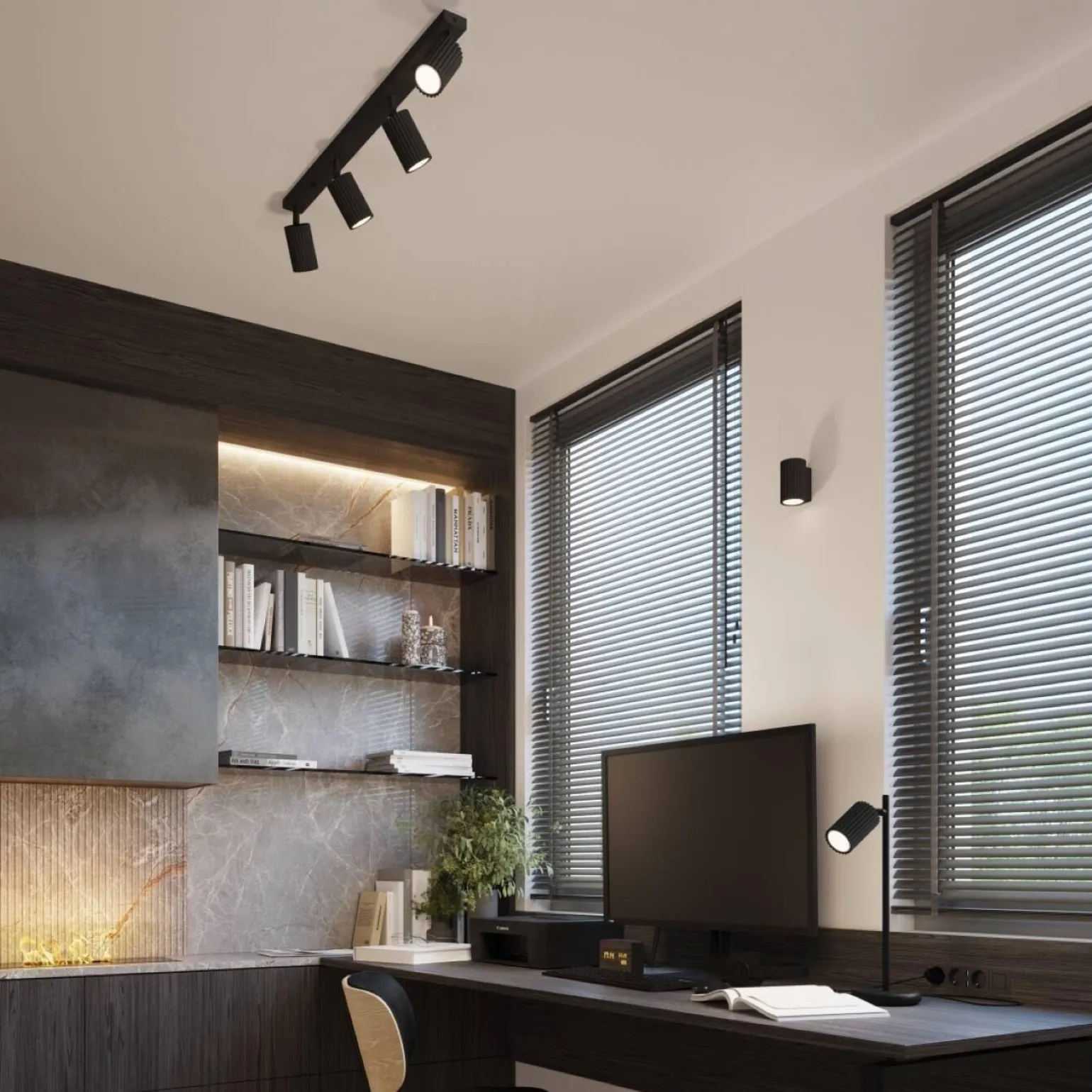 Kinkiet KARBON 10 czarny (SL.1648) - Sollux Lighting