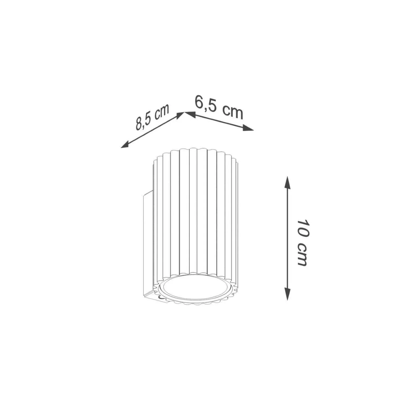 Kinkiet KARBON 10 czarny (SL.1648) - Sollux Lighting