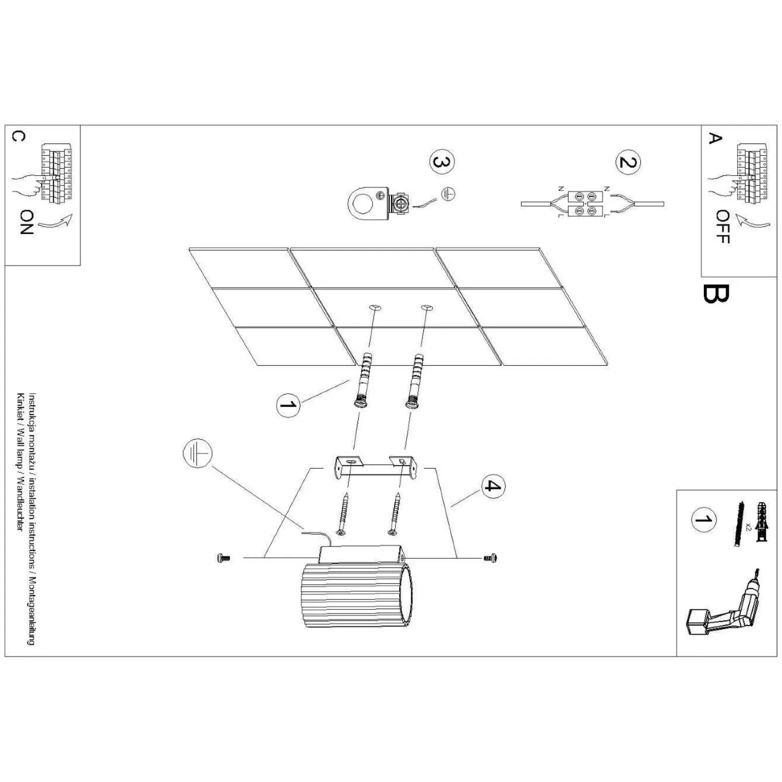 Kinkiet KARBON 10 złoty (SL.1650) - Sollux Lighting