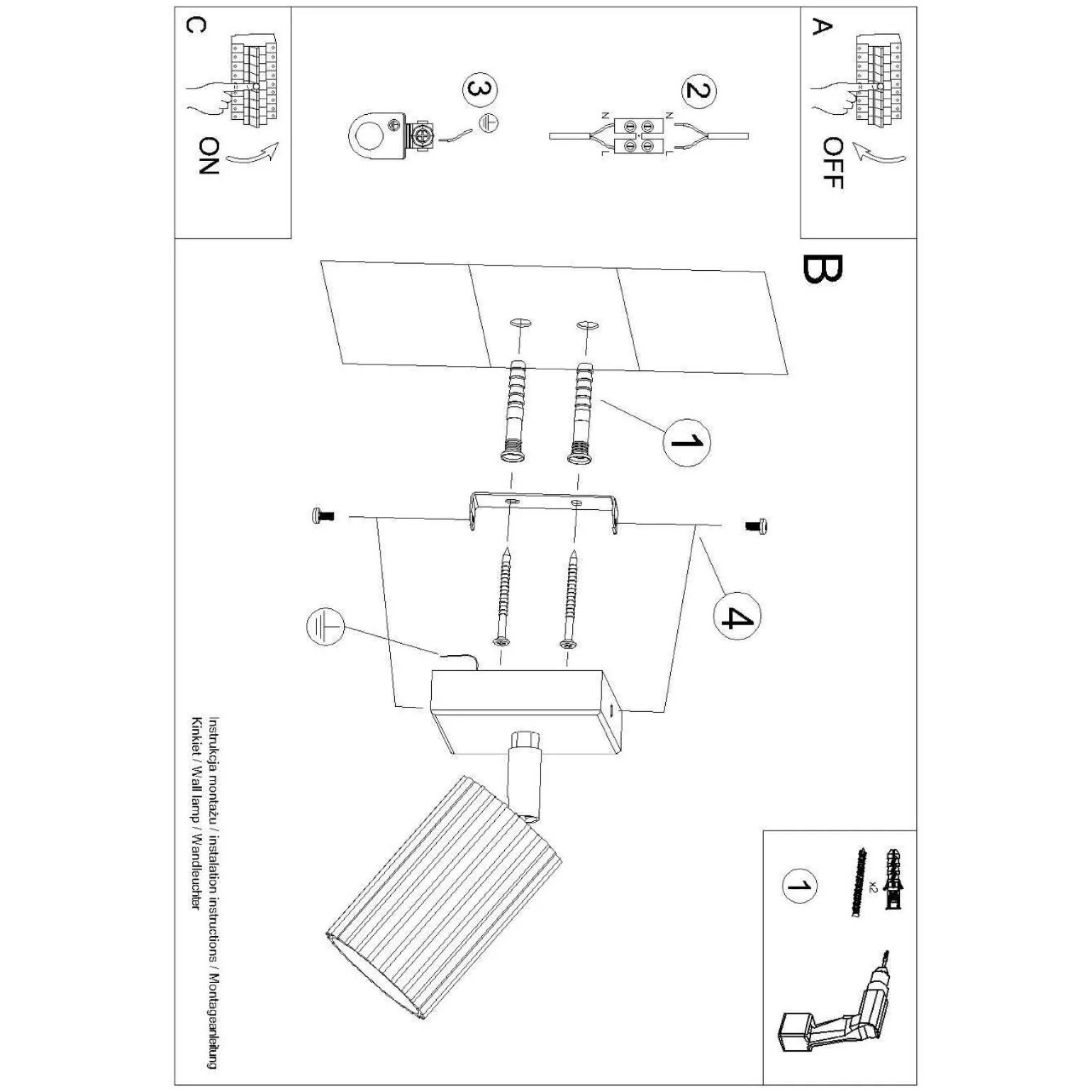 Kinkiet KARBON beżowy (SL.1597) - Sollux Lighting