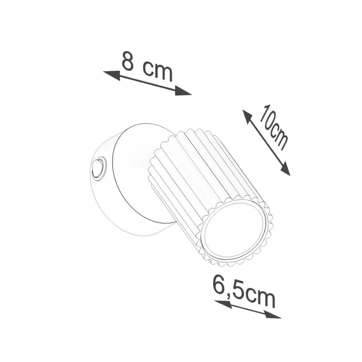Kinkiet KARBON biały z włącznikiem (SL.1541) - Sollux Lighting