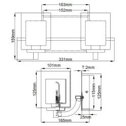 Kinkiet Kolt (QZ-KOLT2-PC-BATH) - Elstead Lighting