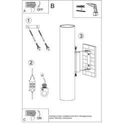 Kinkiet LAGOS 2 beżowy (SL.1483) - Sollux Lighting