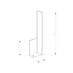 Kinkiet LAHTI 70 ochra czerwona LED 4000K (TH.445) - Thoro Lighting