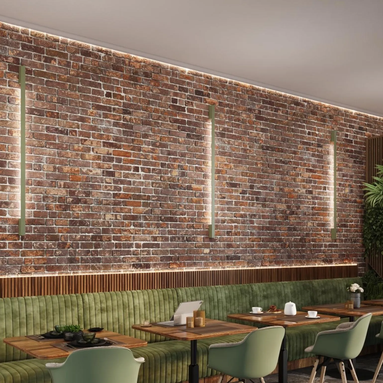 Kinkiet LAHTI 70 zielony oliwkowy LED 3000K (TH.436) - Thoro Lighting