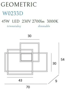 Kinkiet LED GEOMETRIC ściemnialny (W0233D) - Maxlight