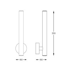 Kinkiet LOYA WALL czarny (W0461-02B-L8L8) ZUMA LINE