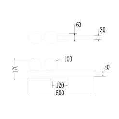 Kinkiet Magnet 13W+2xG9 3000/4000K Biały (ML1139) - Milagro