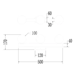Kinkiet Magnet 9W+3xG9 3000/4000K Czarny (ML1140) - Milagro