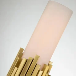 Kinkiet Marvele - 2 źródła światła - Postarzany mosiądz (MARVELE-2WB-AB-OPAL) - Elstead Lighting