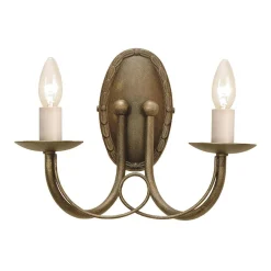 Kinkiet Minster (MN2-BLK-GOLD) - Elstead Lighting