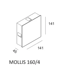 Kinkiet MOLLIS 160/4 (616004303) - Elkim Lighting