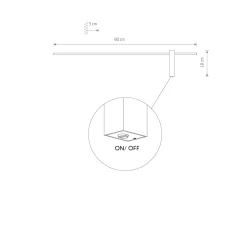 Kinkiet MOTIVE LED M 4000k (10852) - Nowodvorski