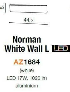 Kinkiet NORMAN L biały (MB5932L Azzardo)