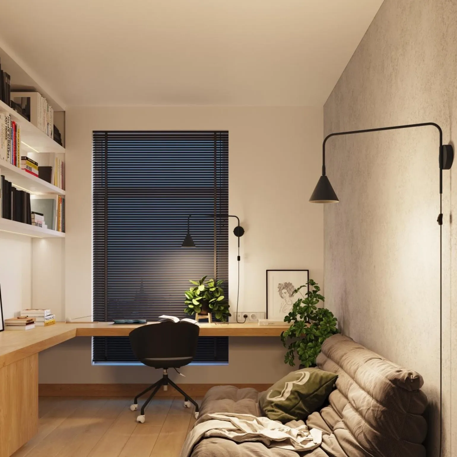 Kinkiet NOX czarny (SL.1697) - Sollux Lighting