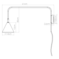 Kinkiet NOX zielona oliwka (SL.1700) - Sollux Lighting