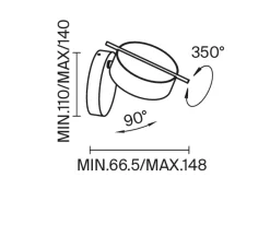 Kinkiet Nuance (MOD180WL-L4B3K) - Maytoni