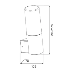 Kinkiet Ogrodowy Harlem 1xE27 IP44 (EKO1709) - Eko-Light
