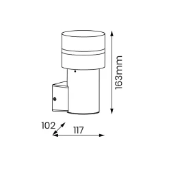 Kinkiet Ogrodowy Mia 1xE27 IP44 (EKO1705) - Eko-Light