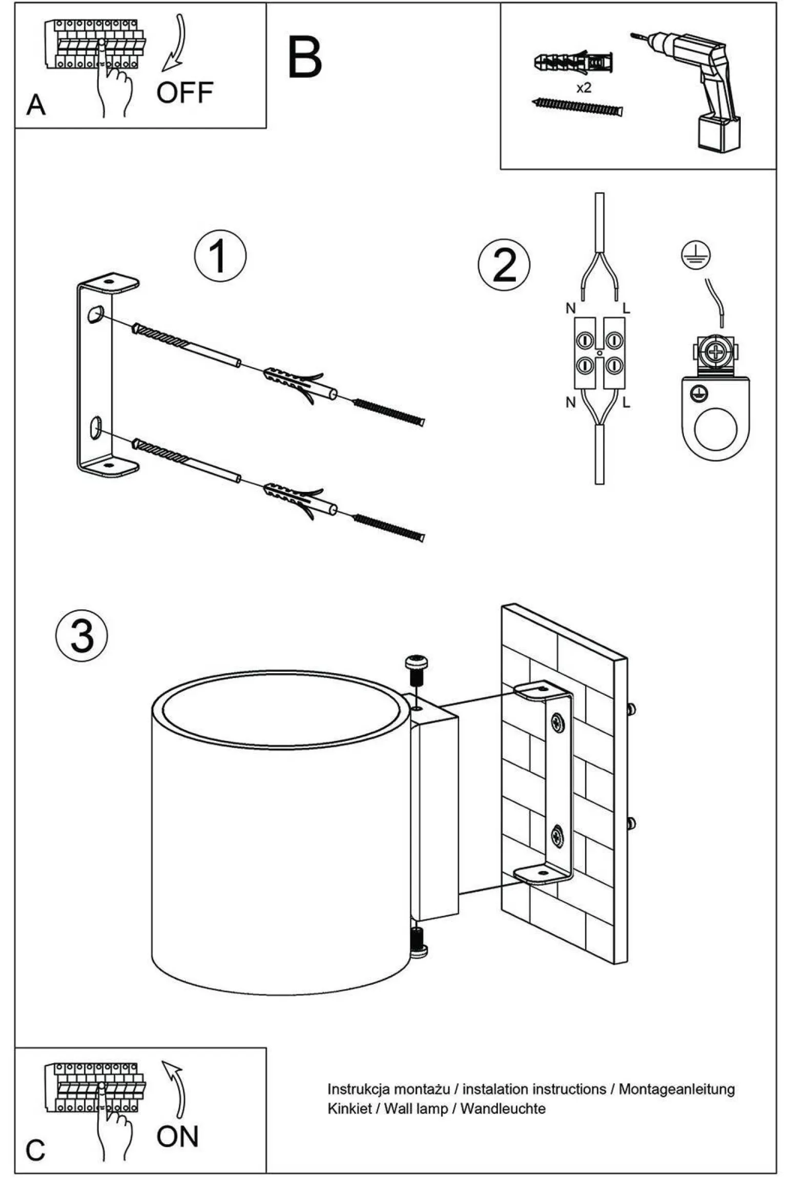 Kinkiet ORBIS 1 biały (SL.0050) - Sollux