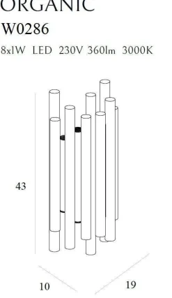 Kinkiet ORGANIC ściemnialny (W0286D) - Maxlight
