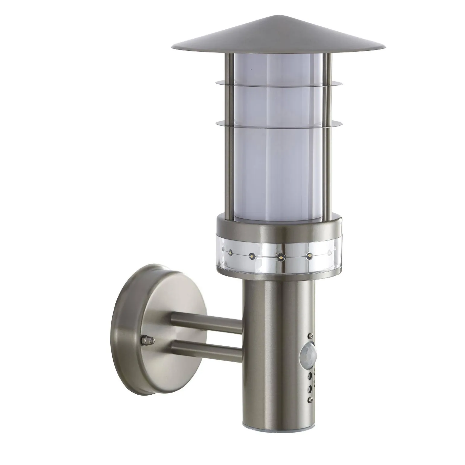 Kinkiet Pagoda PIR 1lt wall IP44 9.2W & 0.05W (13924) - Saxby