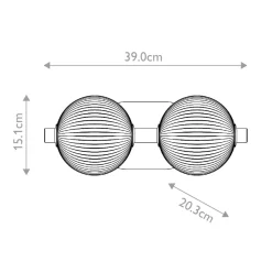 Kinkiet Palmas - 2 źródła światła - Polerowany nikiel (QN-PALMAS-2W-PN) - Quintiesse