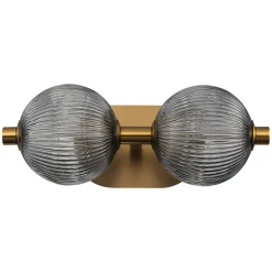 Kinkiet Palmas - 2 źródła światła - Szczotkowane złoto (QN-PALMAS-2W-BG) - Quintiesse