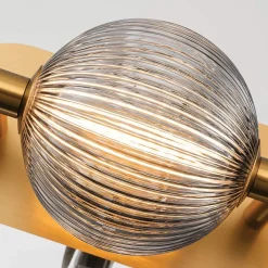 Kinkiet Palmas - 3 źródła światła - Szczotkowane złoto (QN-PALMAS-3W-BG) - Quintiesse